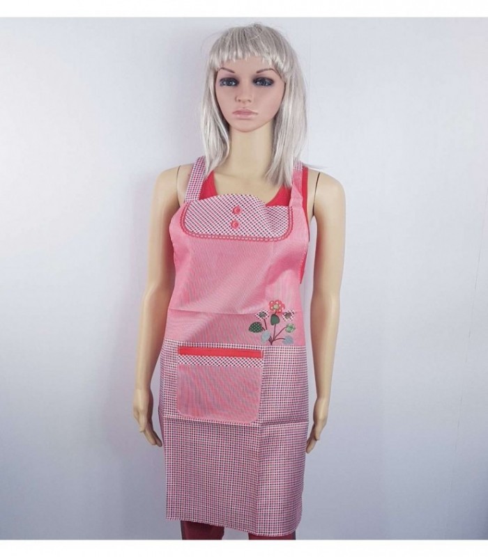 DELANTAL COLOR SALMON ESTAMPADO