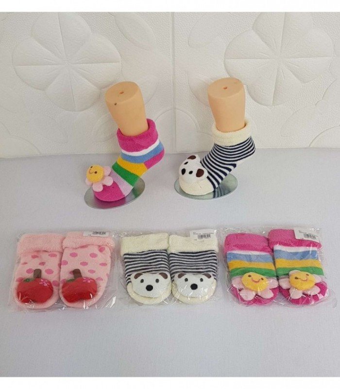 MEDIA ATOALLADO P/ BEBE 0-12 MESES VARIOS COLORES