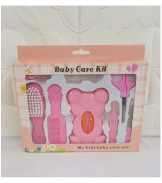 KIT DE HIGIENE PARA BEBE - 8 PIEZAS COLOR ROSADO