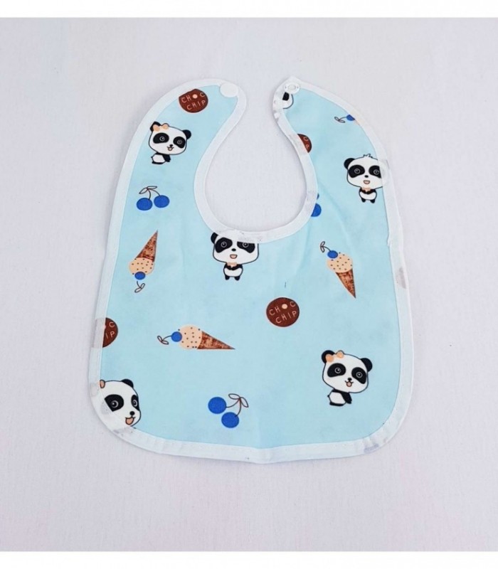 BABERO PARA BEBE - COLOR CELESTE CON DIBUJO