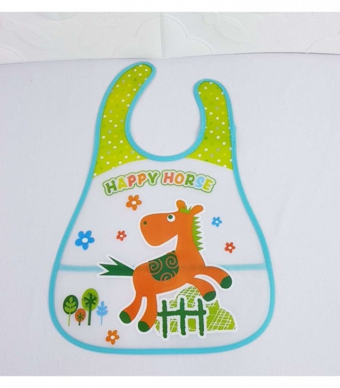 BABERO PARA BEBE - COLOR VERDE CON DIBUJO