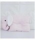 ALMOHADA PARA BEBE- DISEÑO ELEFANTE A RAYAS ROSADO