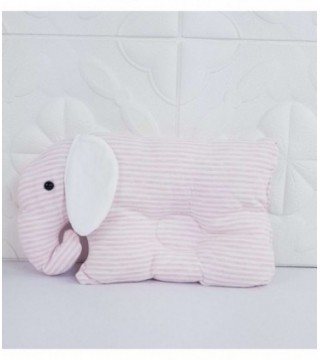 ALMOHADA PARA BEBE- DISEÑO ELEFANTE A RAYAS ROSADO