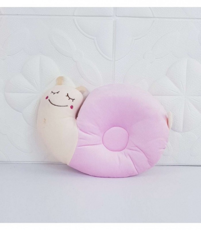 ALMOHADA PARA BEBE- DISEÑO CARACOL COLOR ROSADO