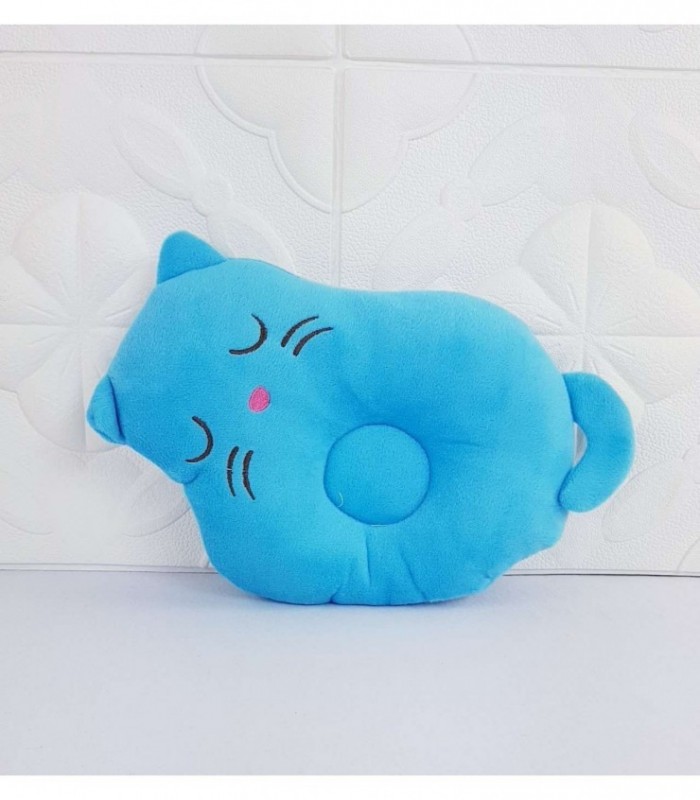 ALMOHADA PARA BEBE- DISEÑO GATITO COLOR TURQUESA