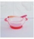 PLATO CON CUCHARITA PARA BEBE - COLOR ROJO