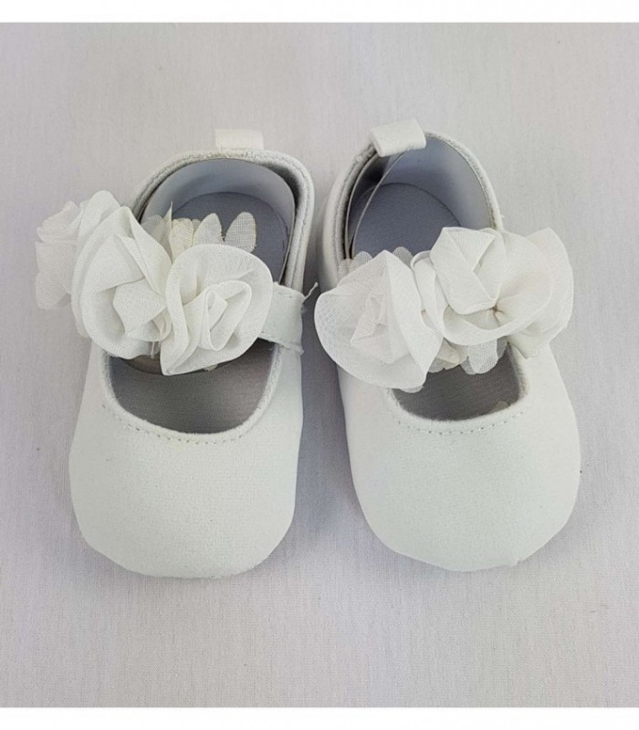 ZAPATITO GAMUSADO PARA BEBE - COLOR BLANCO