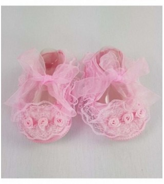 ZAPATITO CON ENCAJE PARA BEBE - COLOR ROSADA