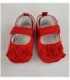 ZAPATITO PARA BEBE - COLOR ROJO CON FLORES
