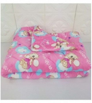 EDREDON PARA BEBE 1X1.30 -  ROSADA CON DIEÑO OSITO