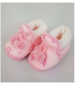 BOTITA CON PELO PARA BEBE- COLOR ROSADO CON DIBUJO