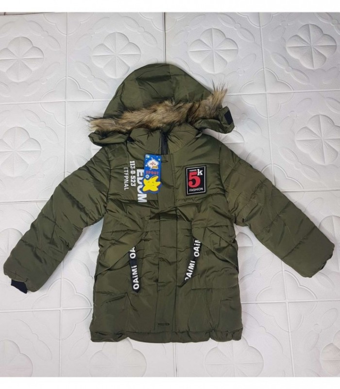 CAMPERA INFANTIL MASCULINO - COLOR VERDE OSCURO