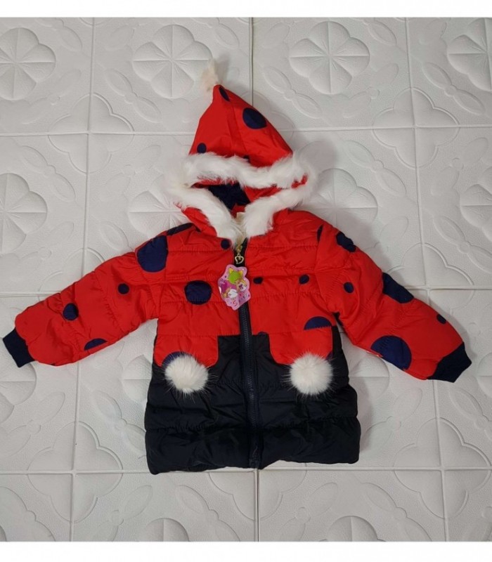 CAMPERA INFANTIL FEMENINA - COLOR ROJO ESTAMPADO