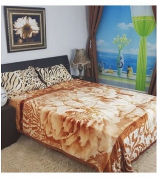 FRAZADA 1.90X2.20 COLOR MARRON CLARO