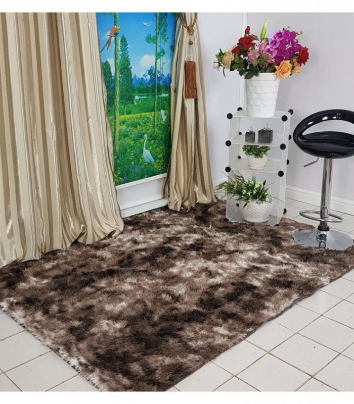 TAPETE 1.50X2 COLOR MARRON MATIZADO