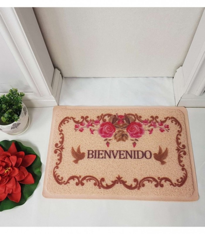 TAPETE 0.40X0.60 ESTAMPADO ROSA
