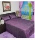 CUBRECAMA 2X2.30 COLOR  LILA CON BRILLO