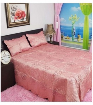 CUBRECAMA 2X2.30 COLOR SALMON CON BRILLO