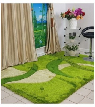 TAPETE 1.60X2 COLOR VERDE ESTAMADO