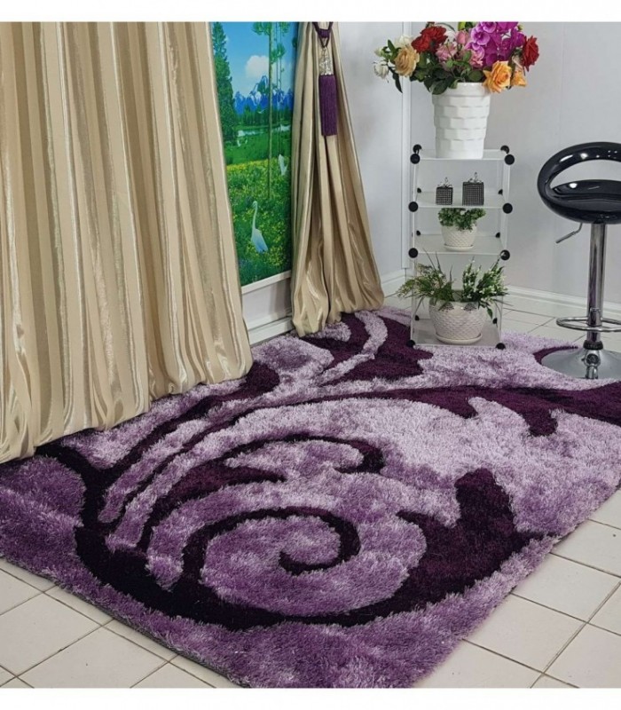 TAPETE 1.60X2 COLOR LILA ESTAMPADO