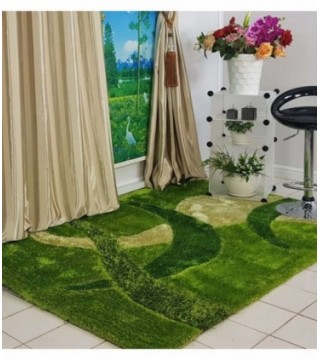 TAPETE 1.40X2 COLOR VERDE ESTAMPADO