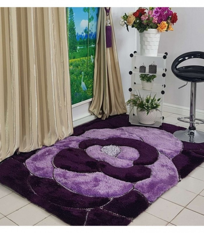 TAPETE 1.40X2 COLOR LILA ESTAMPADO