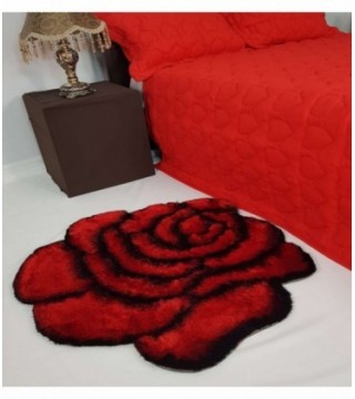 TAPETE DISEÑO DE ROSA COLOR ROJO