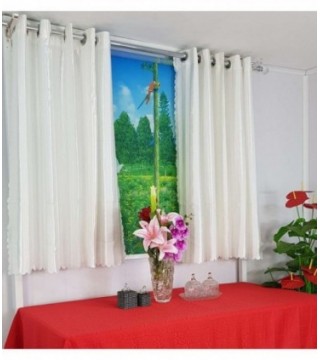 CORTINA 3X1.20 COLOR BLANCO A RAYAS