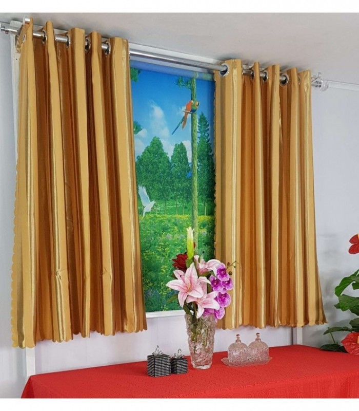 CORTINA 3X1.20 COLOR DORADO A RAYAS