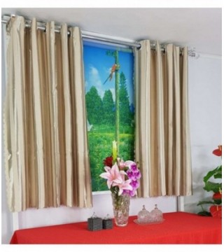 CORTINA 3X1.20 COLOR CREMA A RAYAS