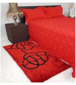 TAPETE 0.70X1.40 COLOR ROJO ESTAMPADO