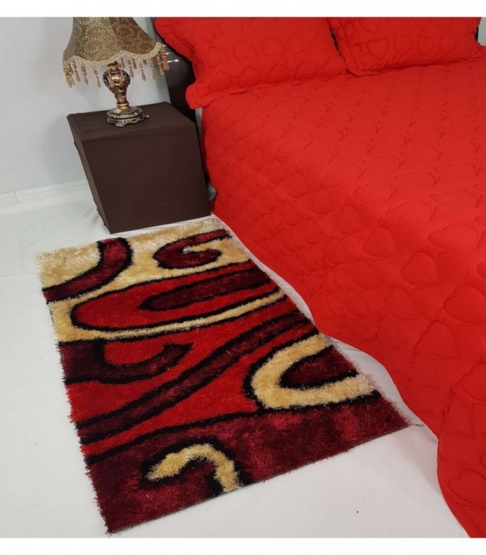 TAPETE 0.70X1.40 COLOR ROJO ESTAMPADO