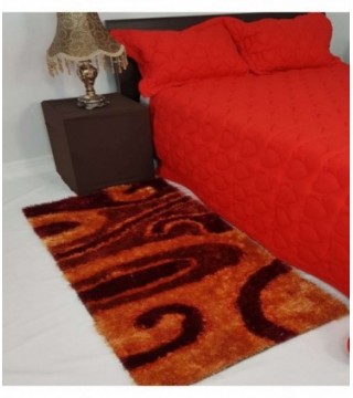 TAPETE 0.70X1.40 COLOR NARANJA ESTAMPADO