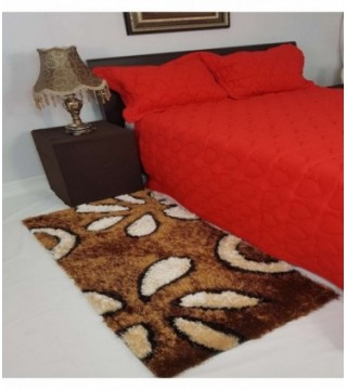 TAPETE 0.70X1.40 COLOR DORADO CON BRILLO