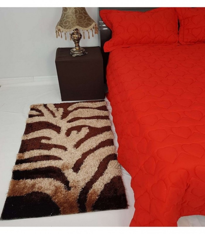 TAPETE 0.70X1.40 COLOR MARRON ESTAMPADO