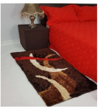 TAPETE 0.70X1.40 COLOR MARRON ESTAMPADO