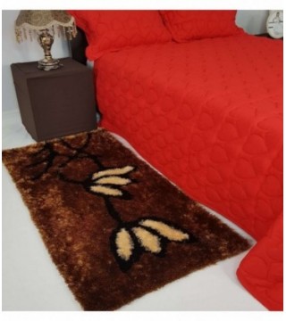 TAPETE 0.70X1.40 COLOR MARRON ESTAMPADO