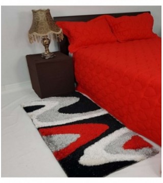 TAPETE 0.70X1.40 COLOR NEGRO ESTAMPADO