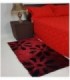 TAPETE 0.70X1.40 COLOR BORDO ESTAMPADO