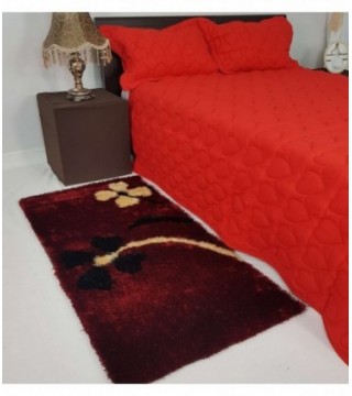 TAPETE 0.70X1.40 COLOR BORDO ESTAMPADO