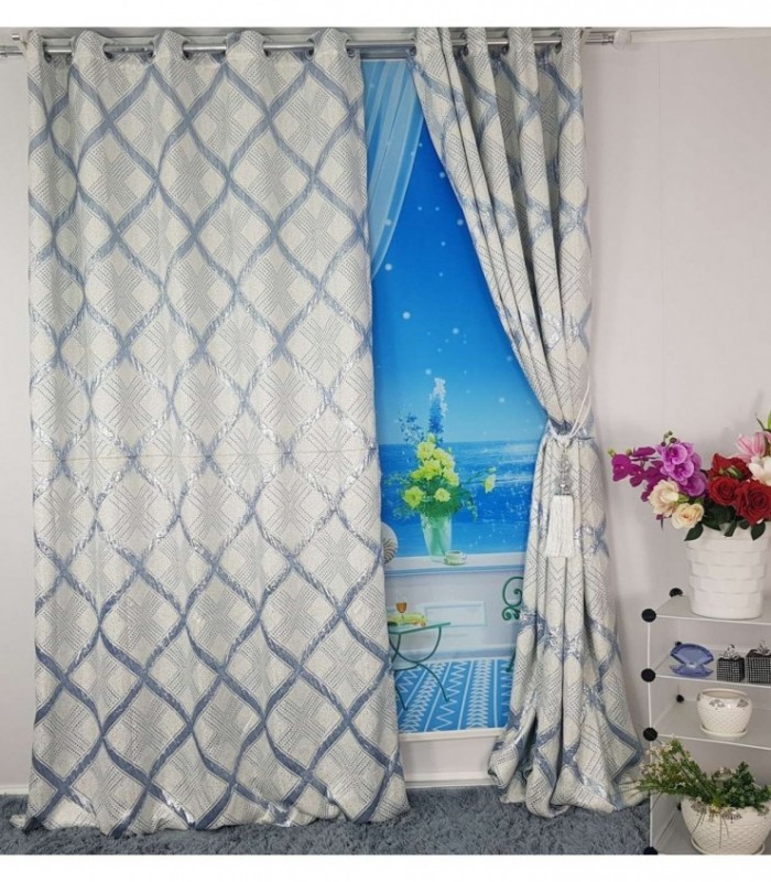 CORTINA 3.40X2.50 ESTAMPADO CELESTE