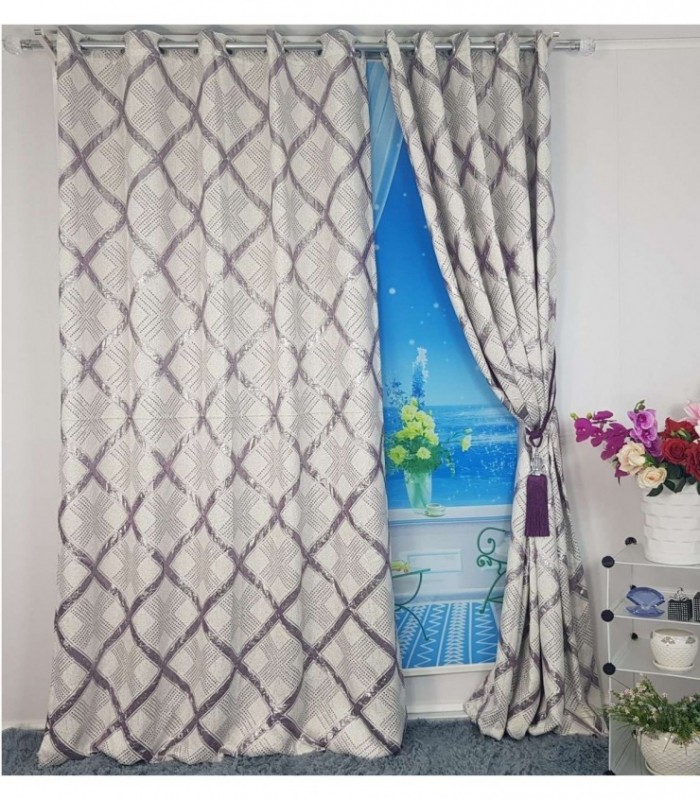 CORTINA 3.40X2.50 ESTAMPADO LILA