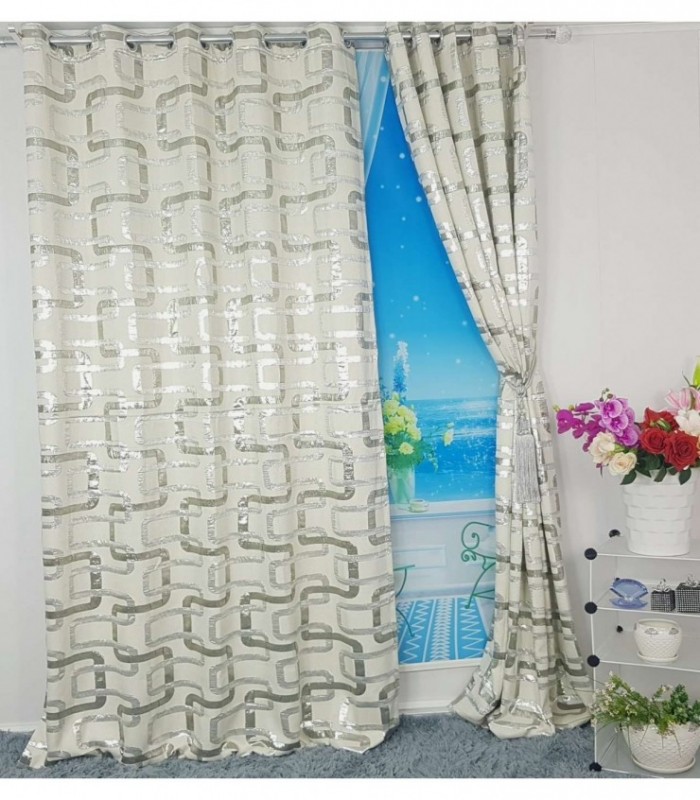 CORTINA 3.40X2.50 ESTAMPADO PLATEADO