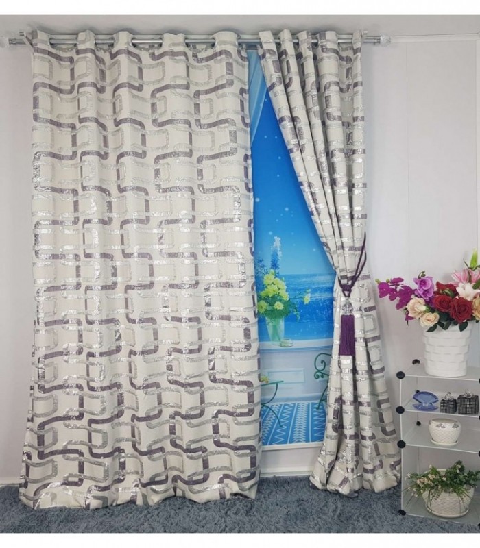 CORTINA 3.40X2.50 ESTAMPADO LILA