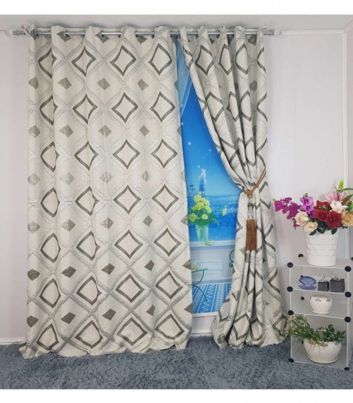 CORTINA 3.40X2.50 ESTAMPADO VERDE