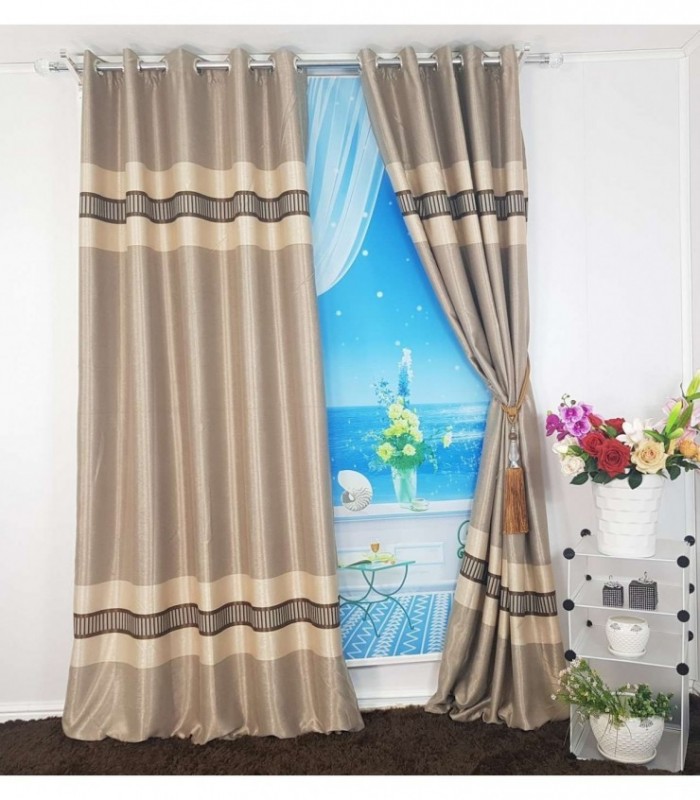 CORTINA 3.40X2.50 ESTAMPADO MARRON
