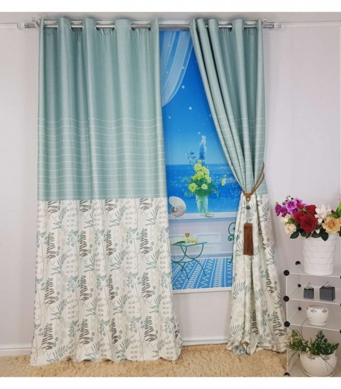 CORTINA 3.40X2.50 ESTAMPADO VERDE
