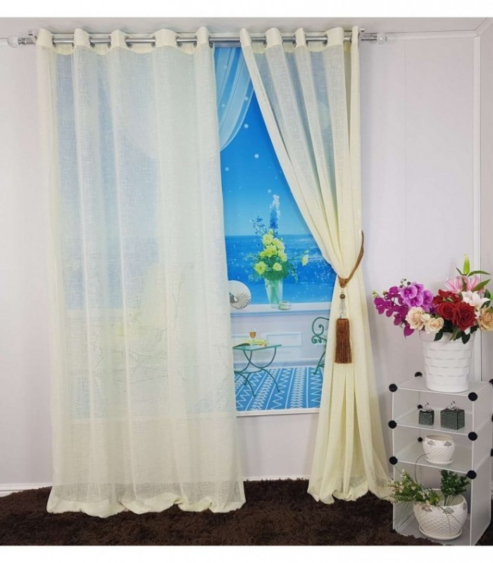 CORTINA 3.40X2.50 COLOR CREMA