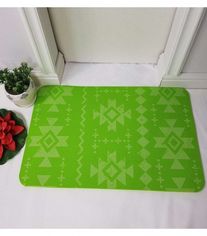 TAPETE 0.50X0.80 COLOR VERDE CLARO ESTAMPADO