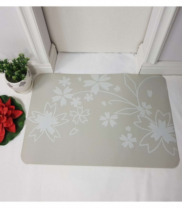 TAPETE 0.50X0.80 COLOR CREMA CLARO ESTAMPADO